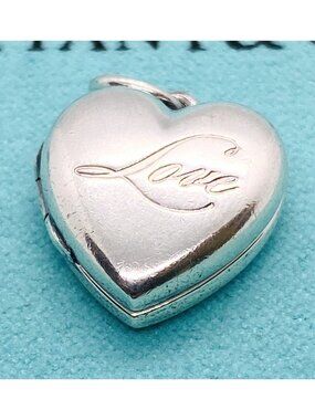 Tiffany & Co. Sterling Silver Love Heart Locket Pendant